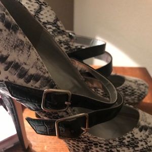 Snake skin high heels